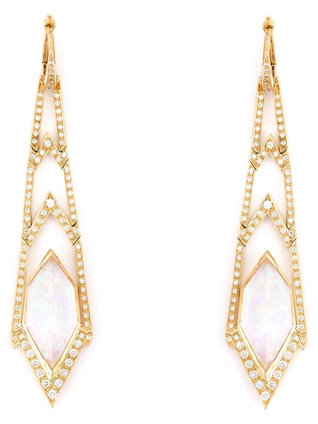 Crystal Haze long diamond earrings