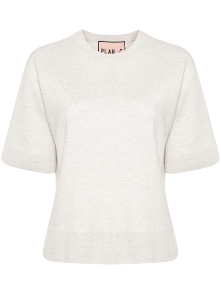 mélange knitted T-shirt