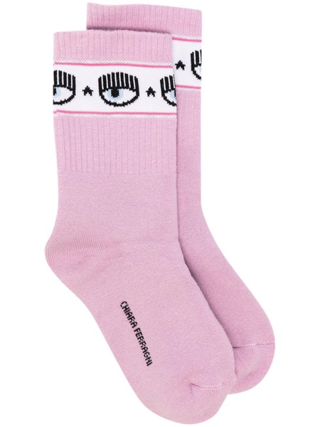 Eye Star ribbed-ankle socks