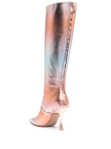 Markle 90mm metallic knee boots