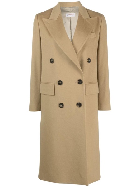 double-breasted virgin-wool coat