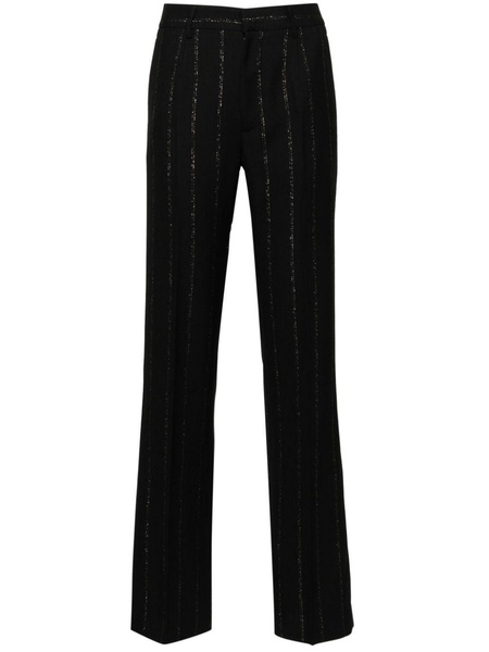 Lurex pinstriped trousers