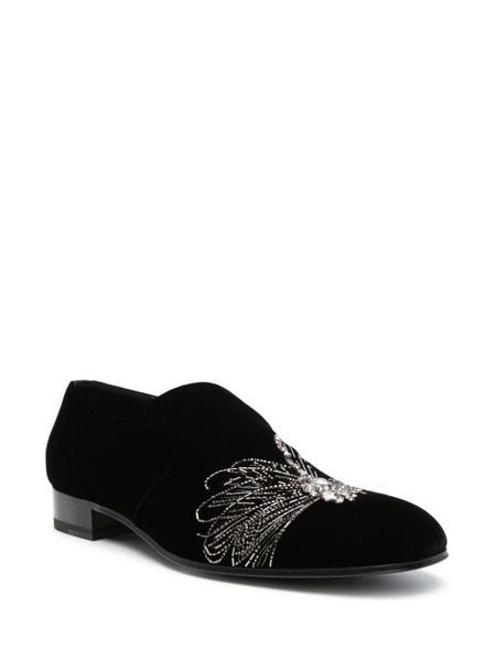 Alexander McQueen Dragonfly Embellished Slip-On Loafers