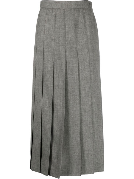 pleated midi skirt