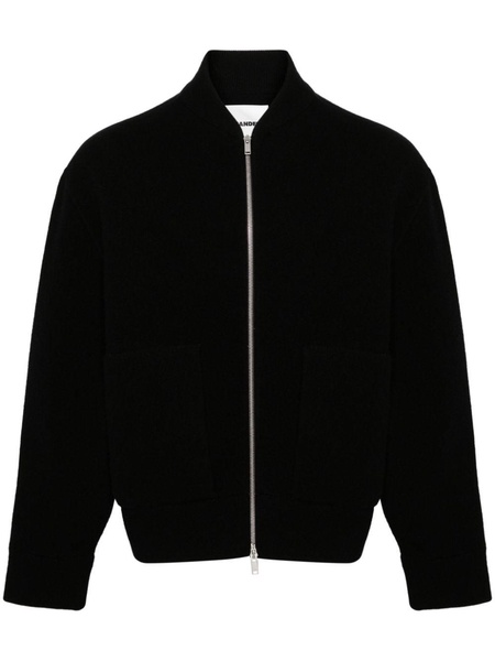 zip-up fleece cardigan