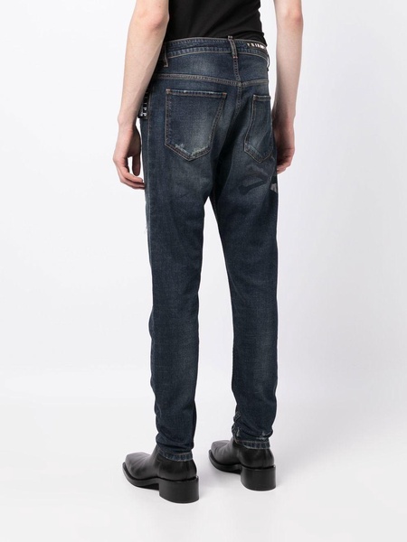 low-rise slim-cut jeans 