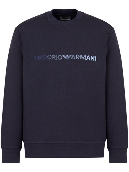 logo-embroidered crew-neck sweatshirt