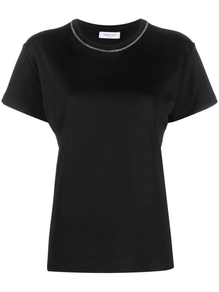 contrasting-trim short-sleeved T-shirt