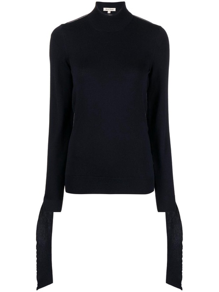 fine-knit open-back jumper