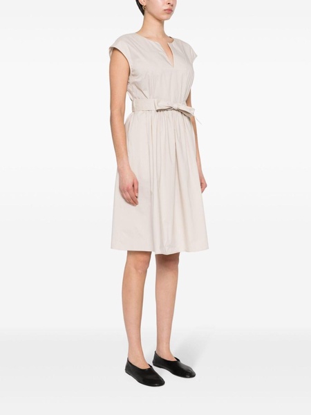 ruched poplin cotton dress