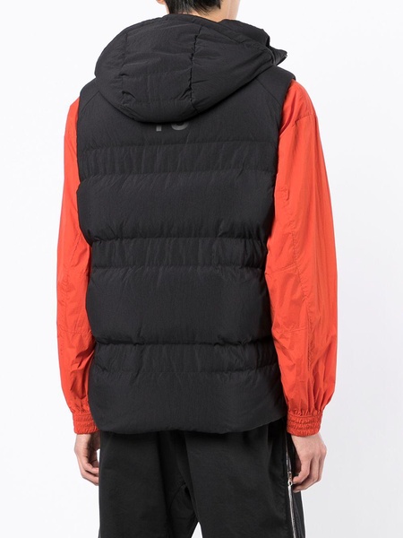 hooded padded gilet