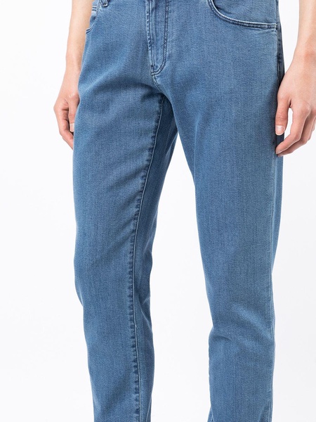 low-rise straight-leg jeans