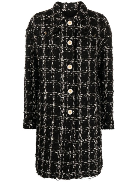 checked tweed coat