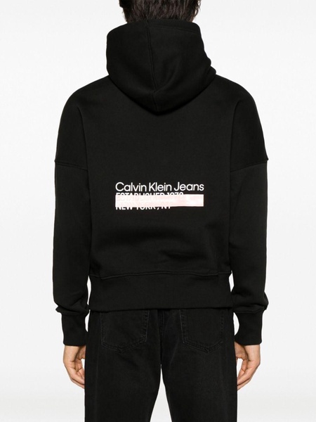 Layered Address Hwk drawstring hoodie