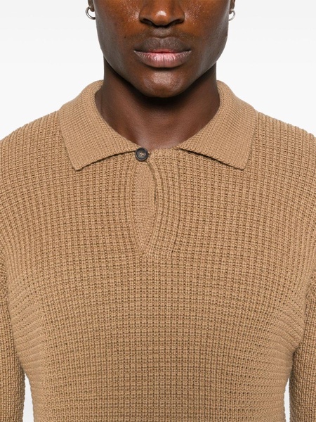 Tagliatore V-Neck Knitted Polo Jumper