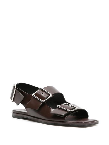 buckle-straps leather sandals