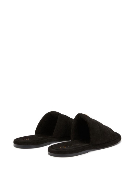 Harmande quilted suede slides