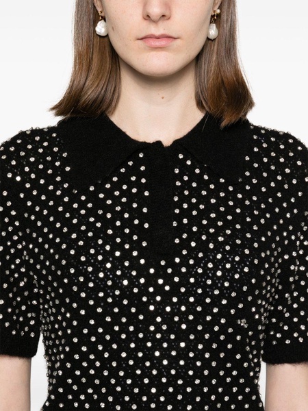 crystal-embellished polo shirt