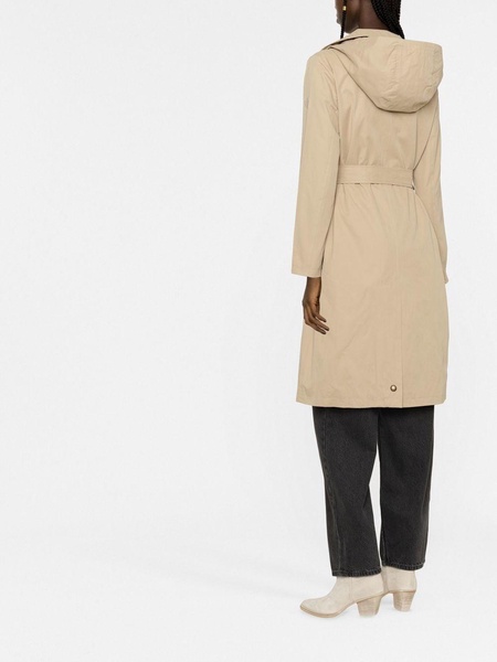 belted mid-length trench coat