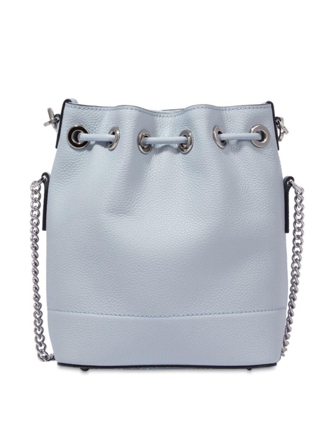 small leather bucket bag