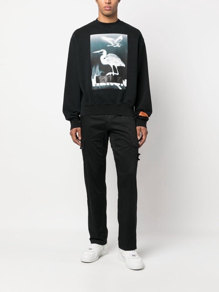 Censored-print crew-neck sweatshirt