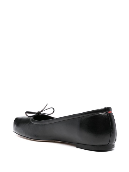 GABRIELLA NAPPA LEATHER BLACK BALLERINA