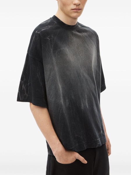 bleached-effect cotton T-shirt