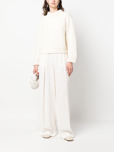 pleated wide-leg trousers