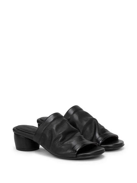 Otto ruched leather mules