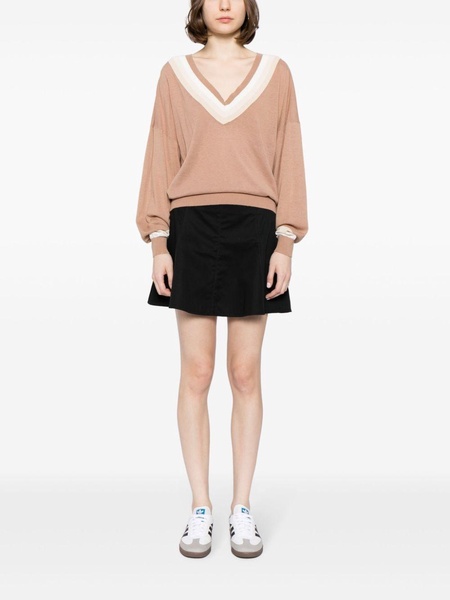 Bonita contrasting-border jumper