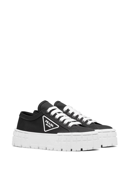 triangular logo plaque sneakers