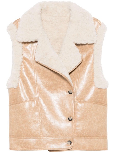 faux-leather gilet