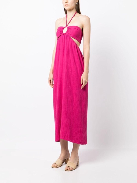 Laila halterneck midi dress