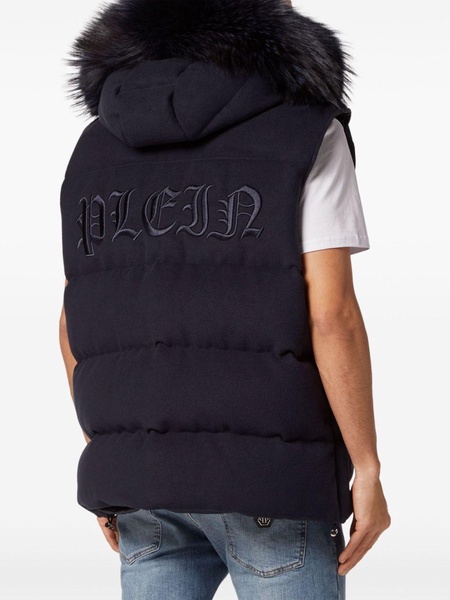 faux-fur hood padded gilet