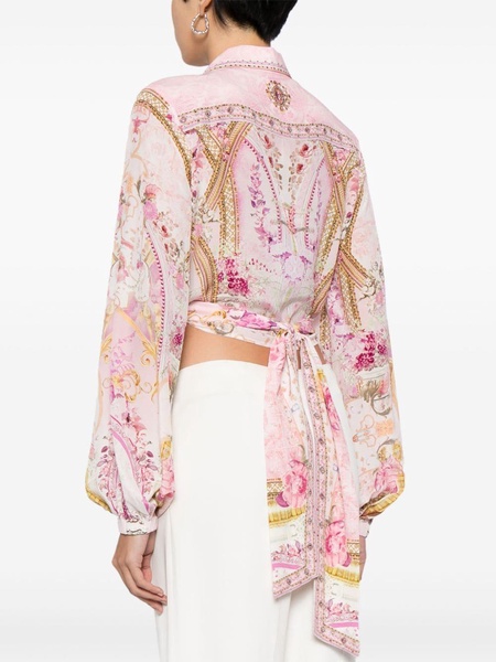 Fresco Fairytale-print silk shirt 