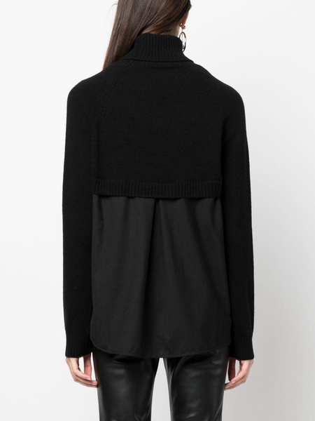 panelled roll-neck jumper