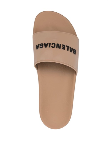 Men's Pool Slide Sandal in Beige