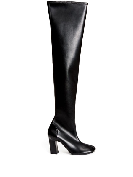 faux-leather boots