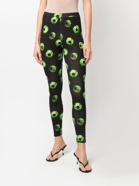 apple-print cotton leggings 