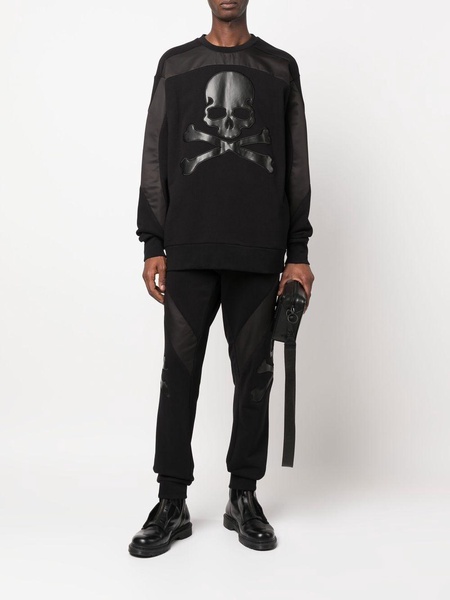 panelled skull swearshirt