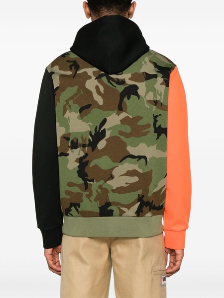 logo-embroidered camouflage hoodie