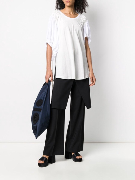 contrast sleeve oversized T-shirt