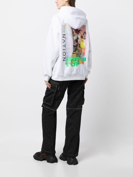 Power Up graphic-print hoodie