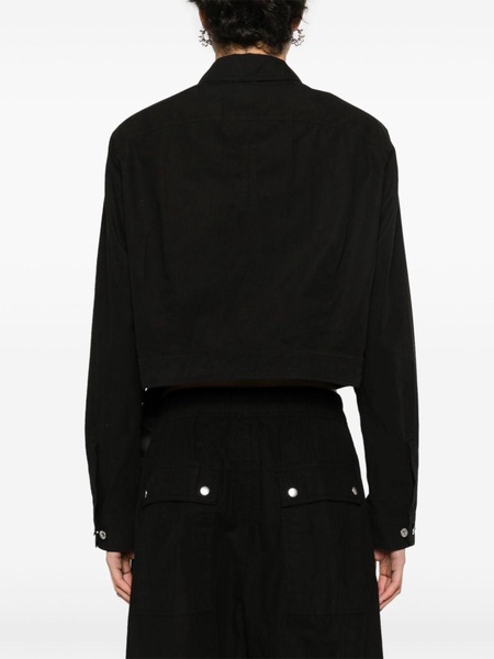 Rick Owens Drkshdw Short Shirt Jacket With Cape Sleeves