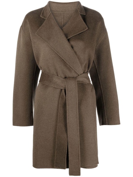 Edina wool-blend wrap coat