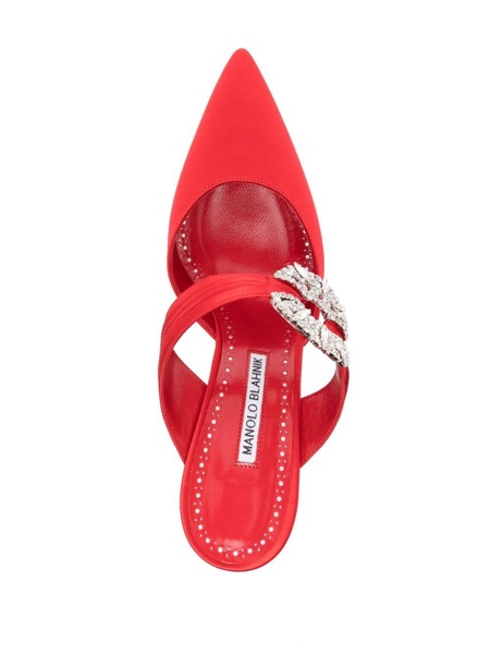 Maidugura 90mm crystal-buckle mules