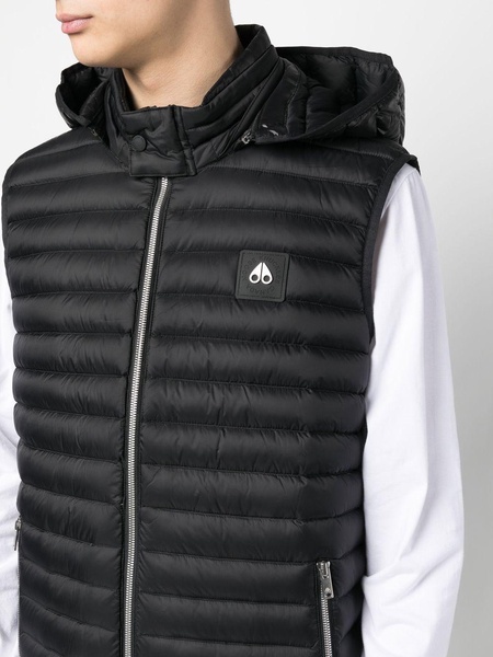 zip-up hooded gilet