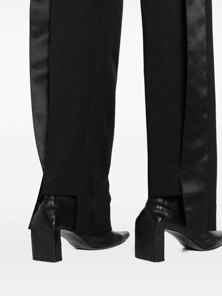 high-waist straight-leg trousers