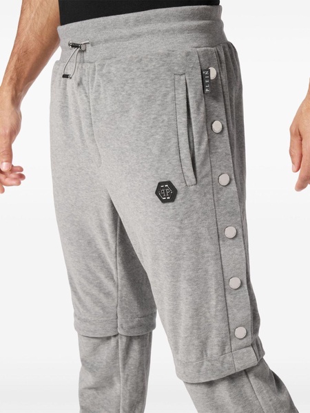 button-detail track pants