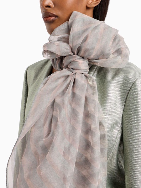 striped silk scarf